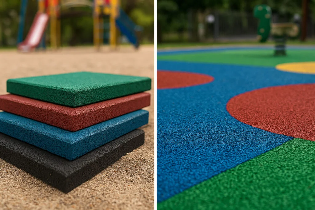 Home rubber tiles vs epdm playground comparison 1024x683